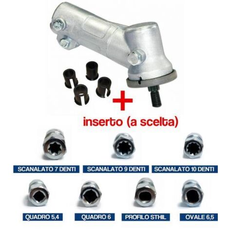 COPPIA CONICA UNIVERSALE PER DECESPUGLIATORE COMPLETA DI INSERTO PROFES 25108V SCANALATO 7 DENTI (26271)