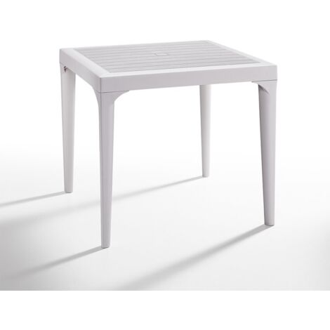 TAVOLO RESINA MALMO 80X80XH74CM BIANCO