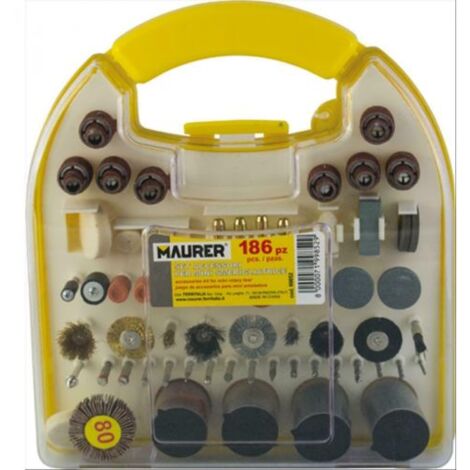 KIT ACCESSORI MAURER PER SMERIGLIATRICE DREMEL MINI CONFEZIONE 186 PZ (35091) (1/2)