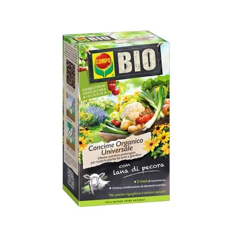 CONCIME COMPO UNIVERSALE CON LANA DI PECORA 2KG COMPO BIO