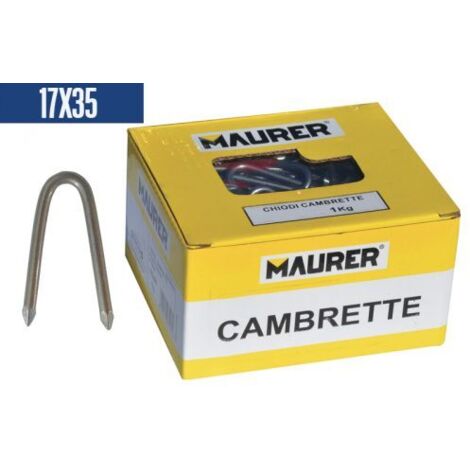PUNTA CAMBRETTA 17 X 35 FILO DI FERRO LUCIDO KG 1 MAURER (10451)