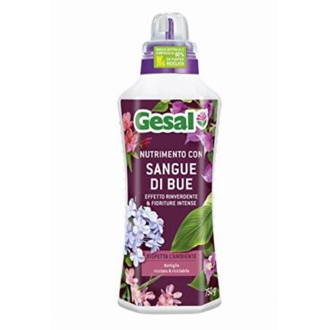 Concime liquido Gesal Sangue di Bue 750 ml – Rinverdente per piante verdi e da fiore (1/5)