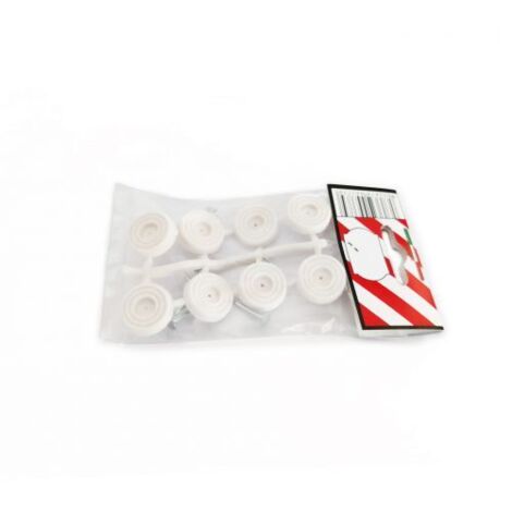 SOTTOSEDIA IN GOMMA CON CHIODI D 25 MM BIANCO BLISTER CONFEZIONE 8 PEZZI (15001) (1/2)