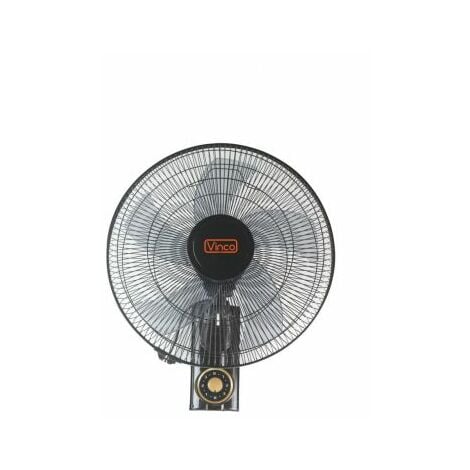 VENTILATORE VINCO A PARETE IN ALLUMINIO 45W D 40 CM CON 5 PALE NERO (38687)