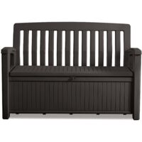 Keter Patio Bench panchina baule cassapanca esterno in resina effetto legno 227L color GRAFITE