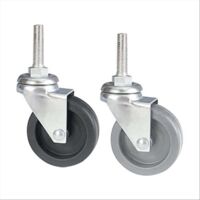1PZ RUOTA PER MOBILI ART. 220/B ø 50 - perno mm 8 x 30 - grigia