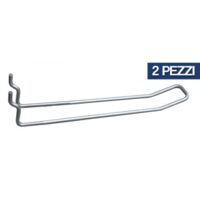 GANCIO GANCI DOPPIO CHIUSO PER PANNELLI PANNELLO FORATI 15CM 15MM 2 PZ 24710/2