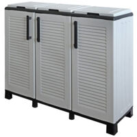 ARMADIO PATTUMIERA CONCERT CON 3 ANTE 102 X 37 X 90CM COLORE GRIGIO