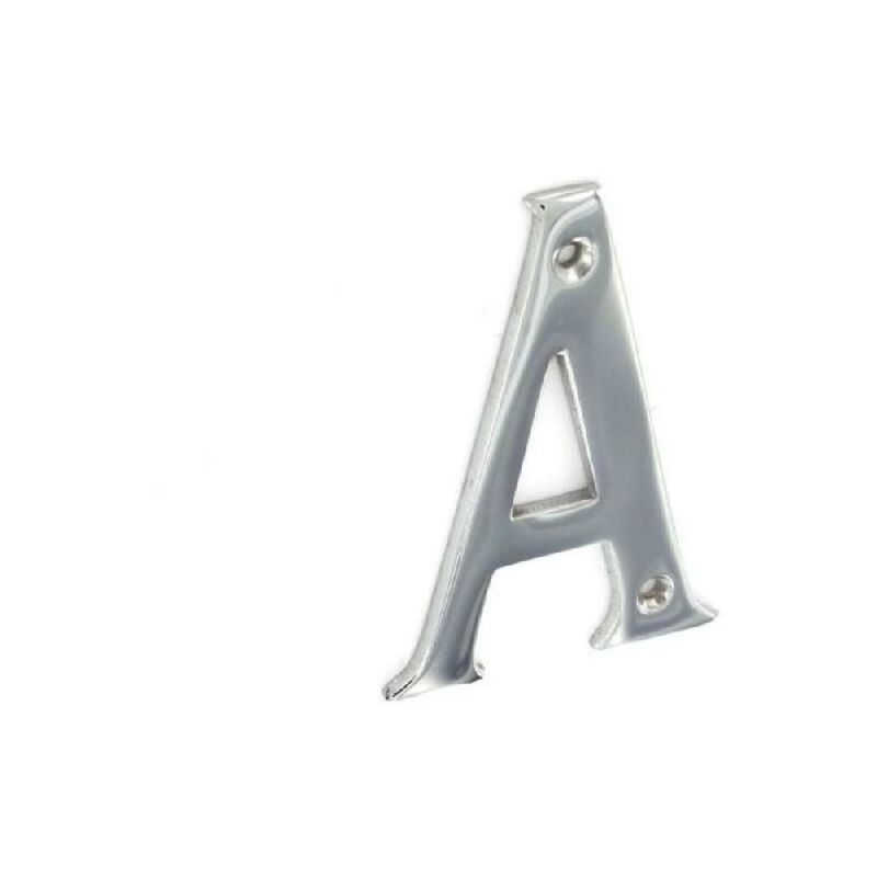 Letter A Chrome House Door Numeral - 3