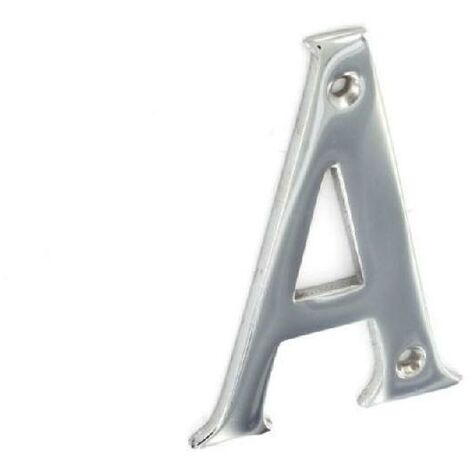 Letter A Chrome House Door Numeral - 3