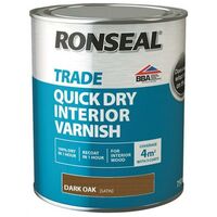 Ronseal Trade Quick Dry Interior Varnish - Dark Oak - 750ml