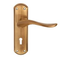 Dale Hardware - Sigma Lever Handles On Backplate - ANB Finish - Lever Lock