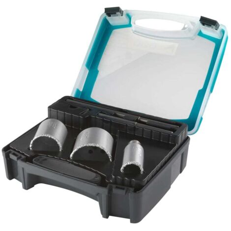 wolfcraft - Juego de corona, recubiertas de carburo de tungsteno (especial para instalaciones electricas y fontanería) Ø 33, 53, 68 mm - ref.1003000
