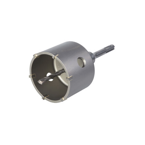 wolfcraft - sierra de corona de sondeo con adaptador vástago SDS-plus, resistente a golpes y choques durante el taladrado, profundidad de corte: 46 mm - ref.5483000
