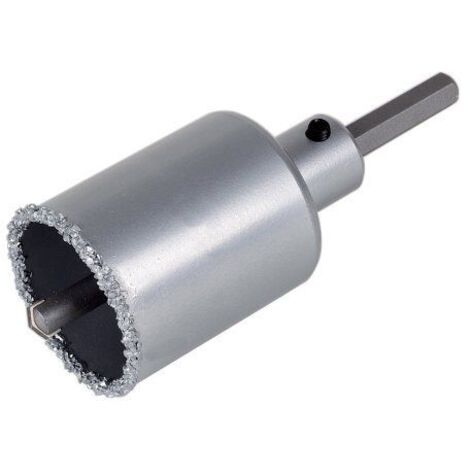 wolfcraft - Sierra de corona con metal duro con vástago y broca, diámetro 103, profundidad de corte 55 mm - ref.3899000
