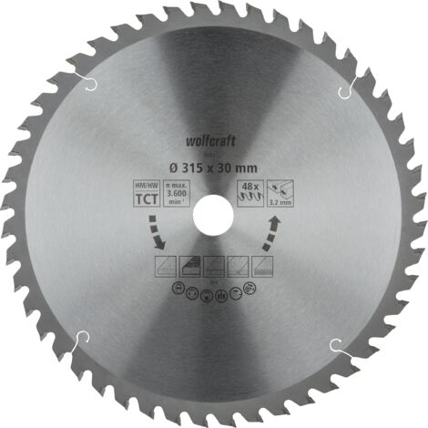 wolfcraft - Discos para sierras circulares de mesa serie naranja (cortes finos y limpios) - ref.6684000