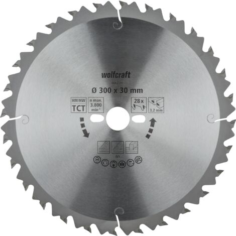 wolfcraft - Discos para sierras circulares de mano serie verde (cortes semigruesos y rápidos) - ref.6662000