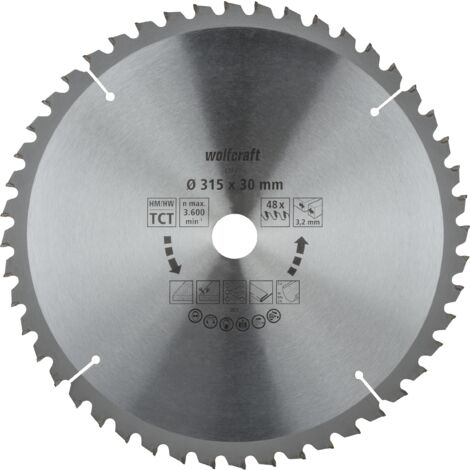 wolfcraft - Discos para sierras circulares de mesa serie lila nueva (cortes finos y limpios) - ref.6584000