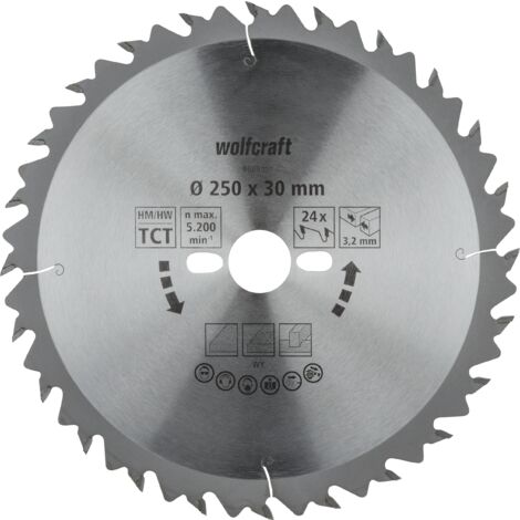 wolfcraft - Discos para sierras circulares de mano serie verde (cortes semigruesos y rápidos) - ref.6660000