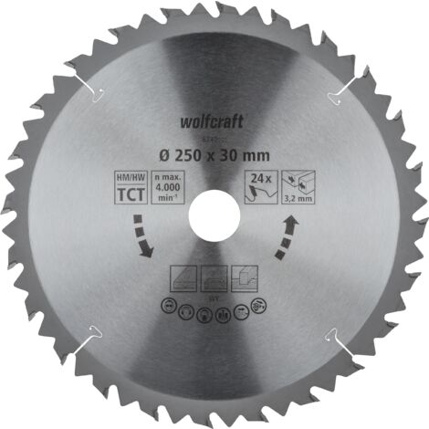 wolfcraft - Discos para sierras circulares de mesa serie marrón (cortes rápidos y bastos) - ref.6740000