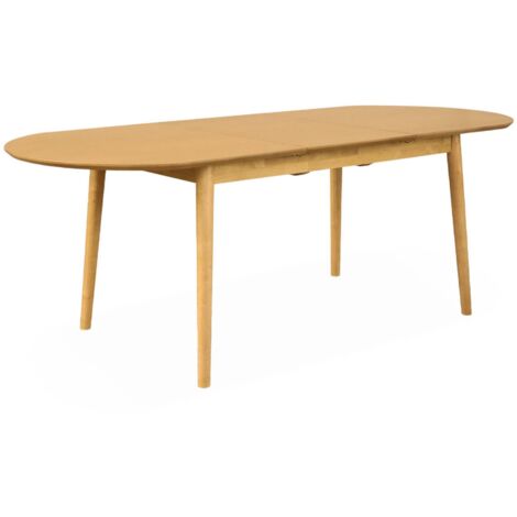 sweeek - Ausziehbarer ovaler Esstisch für 6 bis 8 Personen, 160-210cm