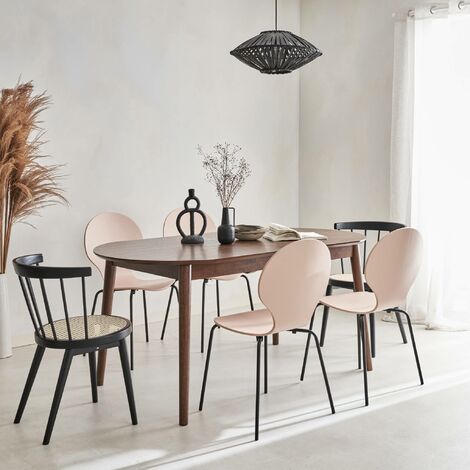 sweeek - Ausziehbarer ovaler Esstisch für 6 bis 8 Personen, 160-210cm