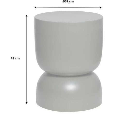 sweeek - Beistelltisch, Sofaende, Nachttisch aus Metall, Ø32 x H 42 cm