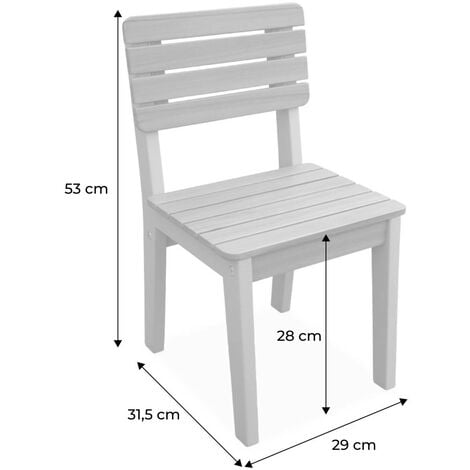 sweeek 2er Set Holzstühle für Kinder, drinnen / draußen