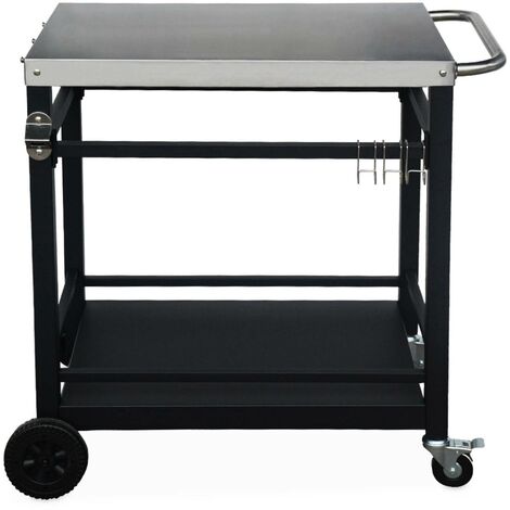 sweeek - Outdoor-Servierwagen zum Grillen, schwarz