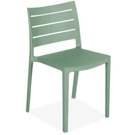 sweeek 4er Set Gartenstühle aus Kunststoff, stapelbar