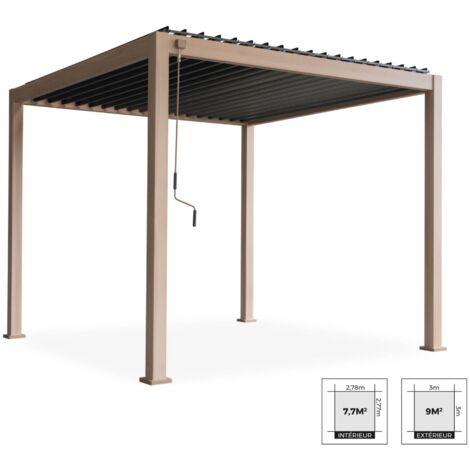 sweeek - Bioklimatische Pergola mit Lamellendach Triomphe 3x3m V2