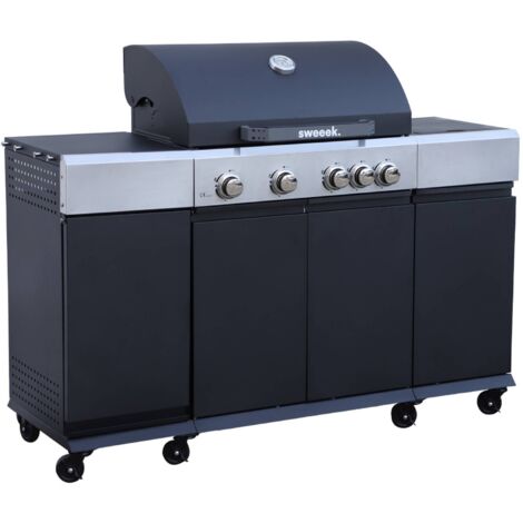 sweeek - Gasgrill 4 Brenner + 1 Seitenbrenner (1/5)