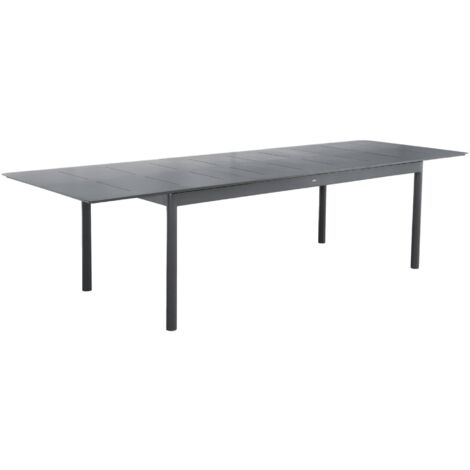 sweeek - Ausziehbarer Gartentisch aus Aluminium, 8 Plätze