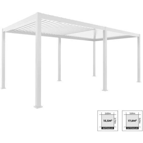 sweeek - Bioklimatische Pergola mit Lamellendach Triomphe 3x6m