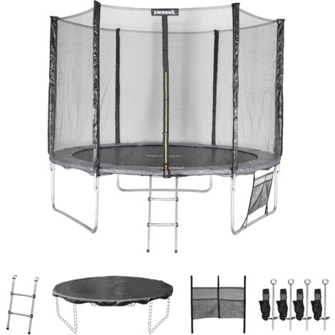 sweeek - Trampolin Ø305cm - mit Sicherheitsnetz und Zubehör