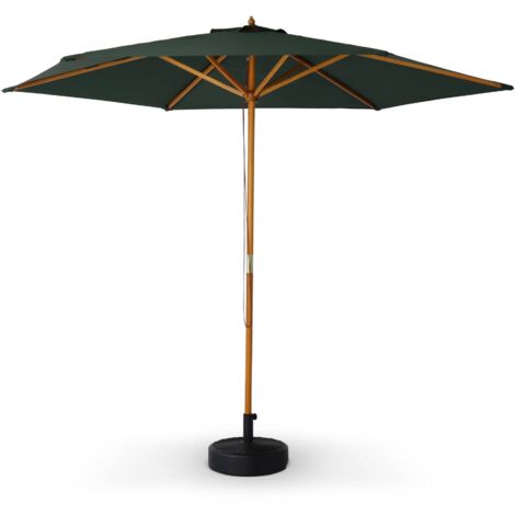 Gerader Sonnenschirm 3m rund - Cabourg Flaschengrün - zentraler