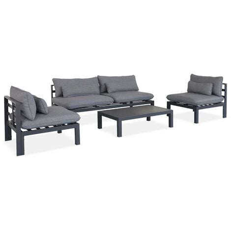 sweeek GartenloungeSet XXL Aluminium 5Sitzer