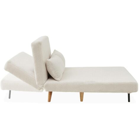sweeek - 2-Sitzer Schlafsofa mit Bouclé-Bezug