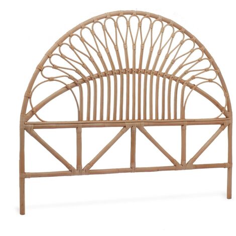 sweeek - Kopfteil aus Rattan, naturfarben - 140 cm