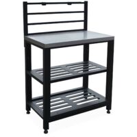sweeek - Outdoor-Küchenregal aus Stahl 2 Ablagen L80 cm