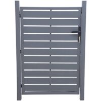 sweeek - Gartentür aus Aluminium mit Schloss und Griff