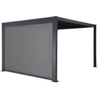 sweeek - Bioklimatische Pergola mit Lamellendach Palace 3x4m + Markise 3 m