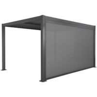 sweeek - Bioklimatische Pergola mit Lamellendach Palace 3x4m + Markise 4 m