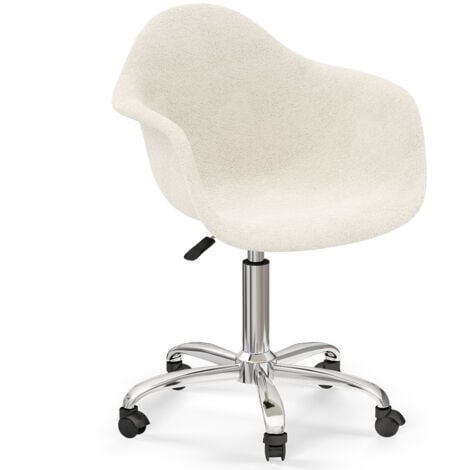 Swivel Office Chair - Bouclé Upholstered - Dominic