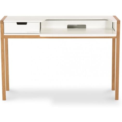 White and deals brown wood desk