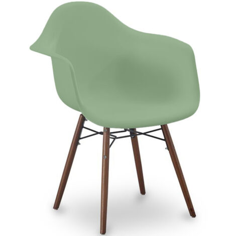 Dining Chair - Scandinavian Design - Dark Wood Legs - Nordika Pastel green (1/5)