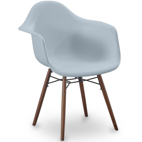 Dining Chair - Scandinavian Design - Dark Wood Legs - Nordika Light grey (1/5)