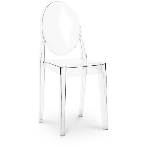 Pack of 4 Dining Chairs Transparent - Victoria Queen