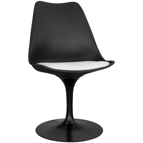 Dining Chair - Black Swivel Chair - Tulip White (1/5)