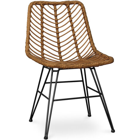 Wicker and deals metal dining chairs